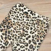 Summer New Toddler Kids Girl Off shoulder White Lace Tops Shirt Leopard Flare Pant Bellbottom Fashion 2PCS Clothing Set Y200831267618661