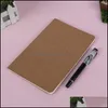 Notas notas Notas Escola Office Supplies Business Industrial Kraft Notebook Blank Cowe Paper Notepad Livro vintage Soft C￳pia Di￡rio Memorandos E