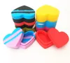 Nonstick wax containers heart shaped silicone box 17ml silicon container food grade jars dab tool storage jar SN2101