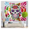 apestry Psychedelic Skull Moth Ouija Dorm Wall Tapestry Indian Fabric Beach Yoga Psychedelic Skull Tapestry T200622