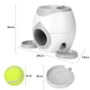 Mangeoire automatique pour animaux de compagnie Interactive Fetch Tennis Ball Launcher Dog Training Toys Lancer Ball Machine Pet Food Emission Device LJ201203M