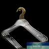 10 PCS 12.6" Child Clear Acrylic Clothes Hanger Gold Hook Hanger Clothing Rack