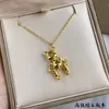 2020 new 925 sterling silver bear necklace exquisite workmanship, flexible limbs, fashion, fashion, temperament hot all over the world