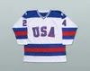 1980 Miracle On Ice Hockey-Trikots 5 Mike Ramsey 9 Neal Broten 25 Buzz Schneider 100 % genähtes Team USA Hockey-Trikot