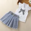 Menoea Girls Suits 2020 Summer Style Kids Beautiful Floral Flower Sleeve Children O-neck Clothing Shorts Suit 2Pcs Clothes LJ200916