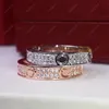 2022 Bague de créateur Bagues d'amour Argent Rose Or Bijoux de luxe Bagues de diamant Engagements pour femmes Marque Collier de mode Boîte rouge 2262y