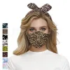 2 em 1 Máscara facial Máscara Vermelha Máscaras Máscaras Headband Sundawer Leopardo Orelha Protetora Penteado Cruz Hair Band Headress RRA2166