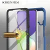 VOLLEDIGE COVER Beschermende gevallen met PET-scherm Film voor Samsung Galaxy A22 A72 A52 A32 A02S A03S A12 A42 A21S A31 A51 A71 Achterkant