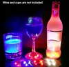 Blinking Glow LED Bottle Sticker Coaster Lights Flashing Cup Mat For Christmas Party Wedding Bar Vase Decoration Light