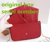 Dames Messenger Bag portemonnee handtas originele doos 3 in 1 hoge kwaliteit met serienummer datumcode met doos