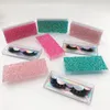 Nyaste Lash Box Custom Eyelash Packaging Box Glitter Rhinestone Fall för naturliga långa Mink Lashes 3D Mink Eyelashes1525751