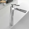 XOXO Basin Faucets Cold and Hot Single Hole Mixer Tap Black White Gold Mixer Tap For bathroom Sink Taps 20055-1 T200107