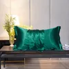 Imitar Mulberry Silk Travesseiro Caixa Sólida Cor de Almofada Suave Cadeira Cadeira Decoração Frolvícula Luxo Gelo Silk Fronhas 48x74cm
