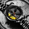 2020 NEKTOM MEN WATCHスポーツカーウォッチホイールリムデザインカーステンレススチール腕時計防水時計ファッションラグジュアリーウォッチLJ21079589