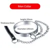 NXY SM Bondage Steel Collar BDSM Sexo com Coleira Gola De Manga Arnês Para Mulheres Homens Trainer Escravo Femdom Fetish Torture Tools 1223