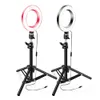16cm Selfie Light z 50 cm Tripod LED Maquillaje Oświetlenie do fotografii Makijaż Ringlight do kamery Telefon Selfie Lampa Różowa
