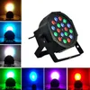 Nyaste design 18W 18-ledd RGB Auto och Voice Control Party Stage Light Black Top Grade LEDS Nya och högkvalitativa par lampor