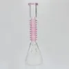 16.5 "Tall Glass Bong Hookah Water Pijp 7mm Dikke Tobacco Beker Bongs Olie DAB Rigs Recycler Roken Bubbler Pijpen met 14mm Kom