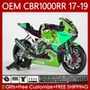 Verkortingsset voor Honda CBR1000 CBR 1000 RR CC 2017-2019 Gloss Groene Carrosserie 75NO.137 CBR 1000RR 1000CC 2017 2018 2019 CBR1000CC CBR1000RR 17 18 19 Injectie OEM-lichaam