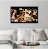 Dipinti famosi Picasso Guernica Art Canvas Pittura riproduttiva sul muro Poster e stampe Picture decorative per il soggiorno