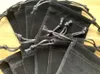 حقيبة من المخمل لمواد التعبئة مقاس 7 × 9 سم حافظة سوداء للأقراط إكسسوارات طباعة جيدة (أنيتا)