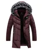 Män vinterjackor päls varm tjock bomull multi-pocket hooded parkas mens casual mode fleece varma kappor windbreaker överrock