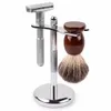 QSHAVE Adjustable Safety Razor Double Edge Classic Mens Shaving Mild to Aggressive 16 File Hair Removal Shaver it with 5 Blades306026492