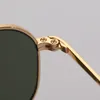 мужские солнцезащитные очки, дизайнерские солнцезащитные очки, модные солнцезащитные очки с шестиугольной двойной перемычкой, линзы из УФ-стекла, кожаный футляр и все в розницу p6859508