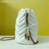 Luxurys designer kvinnor v￤ska guld metall kedja handv￤skor mode mini hink axelp￥sar riktiga l￤der mjuk crossbody totes276h