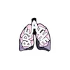 Organ Email Pins Custom Heart Long Brain Broche Rapel Pin Shirt Bag Love Breath Mind Badge Cartoon sieraden Gift voor vrienden7110160