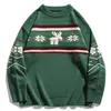 Maglioni da uomo Maglione natalizio da uomo Uomo Natale Pullover lavorato a maglia Fiocco di neve Babbo Natale Renna Maglieria Maglione Moda Harajuku Casual