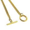 Correntes Long T Bar Chander Colar para homens homens Chain Chain Gold Color Hip Hop Geométrico o Shape Lock Declaração266b