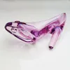 Crystal shoes glass slipper birthday gift home decor High heeled Wedding figurines miniatures ornament T200703