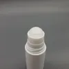 50ml Rolo vazio branco em garrafas para recipientes recarregáveis ​​de desodorante grande rolo de plástico ou óleo essencial
