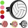 600+ Designs 30mm Rose Gold Black Aromatherapy Essential Oljediffusor Locket Magnet Öppna bil Air Freshener med ventilationsklämma (Gratis 10 filtkuddar) W5