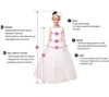 Nouvelles robes de filles de fleurs blanches pour robe de bal de mariage balayage train à volants en tulle robes de première communion petite fille princesse