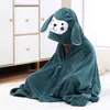 Children's Bathrobes Capes Coral Fleece Cartoon Bathing Hooded Bath Towels Baby Bath Towel and Arms Are Wholesale