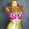 Gratis frakt Nya kvinnors magdansdräkt Beading Sequin Bh Lady Belly Dancing Clothes Sexig Night Club Bellydance BRA TOPS 201202