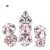 7pcs / set dadi in metallo Cool Eagle Series Board Game Polyhedral Playing Games Dices Set con pacchetto al dettaglio A54 A32 A08