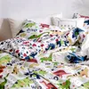 Cartoon Luxury Bedding Sets For Children Single Size For Gilr Boys Duvet Cover Kids Baby Bed Linen Set Child Bedclothes Dinosaur LJ201127