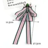Pins, broscher Zhini Mode Design Kvinnor Bow Tie Big Flower Ribbon Pins Trendy Bowknot Collar Crossage Slips Tillbehör Brosch Pin