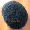 Toupee de 6mm afro kinky para homens negros e fãs de basquete Men039s Lace Wig Hair Pieces Brasil Virgin Human Human Rep6402839