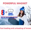 Juli Professional Magnetic Ski Goggles Double Layers Lens Anti-Fog UV400 Stor Skidmask Glasögon Snowboard Glasögon för Män Kvinnor 220214
