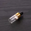 2021 Clear Dropper 1ML 2 ml 3 ml Mini szklana butelka Essential Oil Display Fiolka Small Serum Perfumy Brązowy Poszczególnik