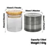 Hot selling 50 mm Metal Cigarette Mill 65mm glass storage tank grinding storage moisture preserving set