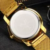 Missfox 40 mm Femmes minimalistes 58 mm Ultra mince en acier Mesh DW classique imperméable Gold analogique Dames Quartz Watch 2012181111074