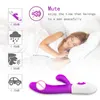 NXY Dildos Weiblicher Silikon-G-Punkt-Dildo, Doppelvibrations-Kaninchenvibrator, 10-Gang-Klitoris- und Vagina-Massagegerät, Sexspielzeug für Erwachsene1210
