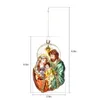 Cam Noel süs sahneleri Mary Joseph ve Bebek İsa Asılı 6.5 inç Kutsal Aile Noel Ağacı Dekorasyon 201127
