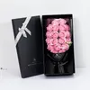 발렌타인 데이 18pcs 비누 꽃 시뮬레이션 장미 꽃 영원한 꽃 선물 상자 어머니의 날 선물 RRD13003