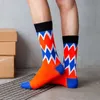 Chaussettes pour hommes et les États-Unis sont le code du logo masculin Ins personnalité couples skateboard vente en gros coton1